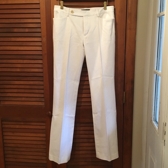Ralph Lauren Adelle white straight leg pants - Picture 2 of 5